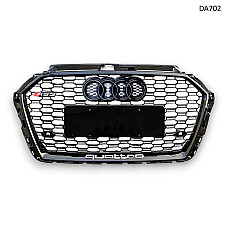 Audi A3 S3 RS3 2017- 2020 Предна черна решетка за бронята Пчелна пита – DA702/3 - Sellzone.bg Audi A3 S3 RS3 2017- 2020 Предна черна решетка за бронята Пчелна пита – DA702/3